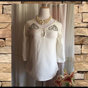 Romeo & Juliet Couture beaded blouse stunning!